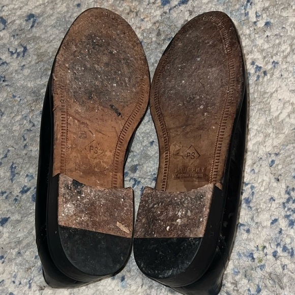 J. Murphy by Johnston & Murphy black leather tassels dress loafers Sz 8 1/2 - Picture 6 of 8